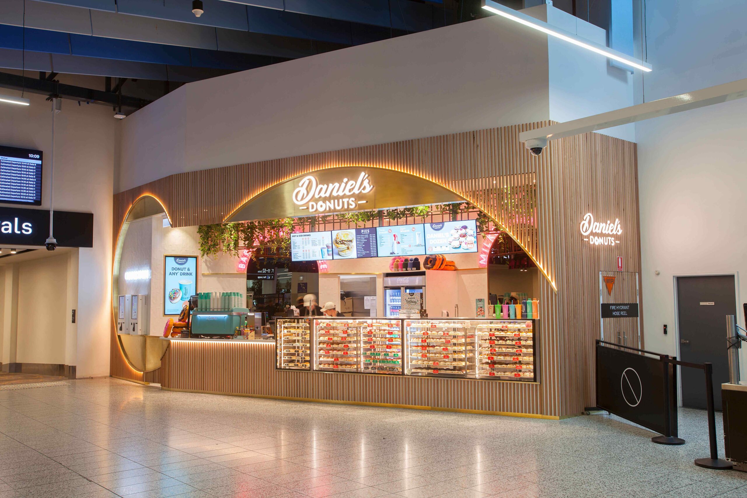 Daniels Donuts Melbourne Airport Side View