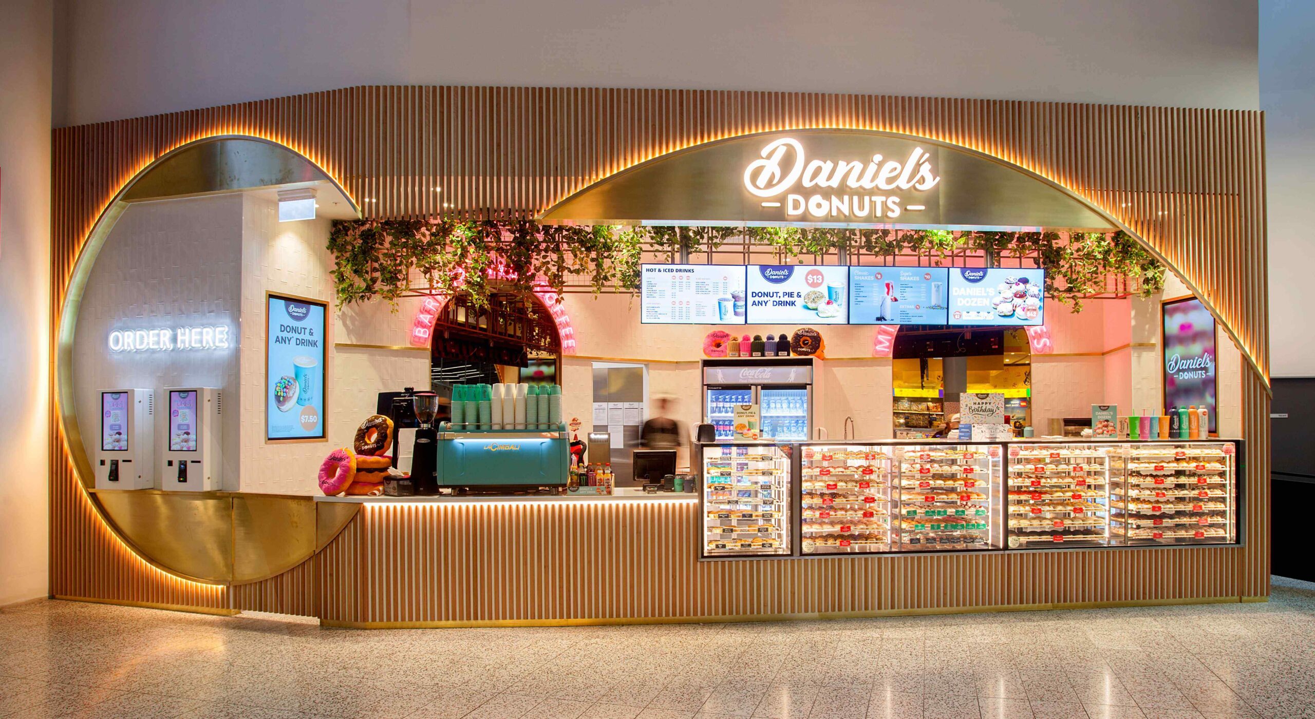 Daniels Donuts Shopfitting Melbourne Airport Front View